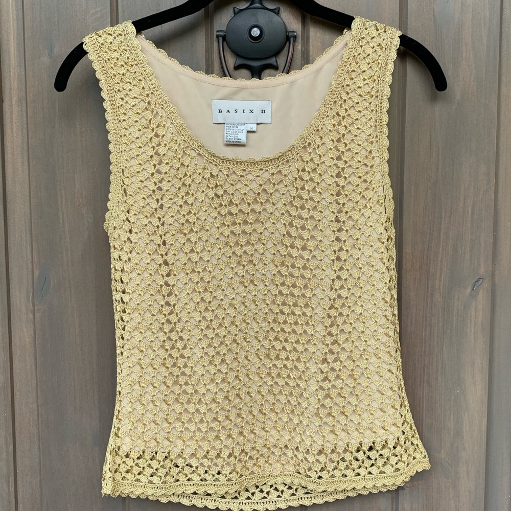 Beaded Gold knit Size medium